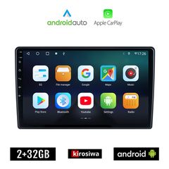 KIROSIWA VW SKODA SEAT Android (2GB) οθόνη αυτοκίνητου 9" GPS WI-FI (Playstore Youtube Golf 4 Passat Bora Polo Octavia Fabia Superb Arosa Ibiza Volkswagen MP3 USB Radio Bluetooth ηχοσύστημα Andro