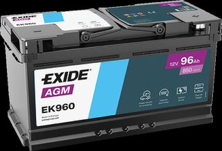 Μπαταρία Exide Agm EK960, 96Ah, start- stop