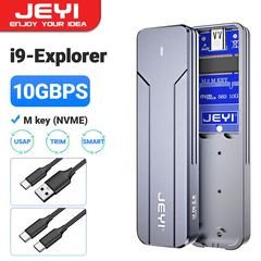 JEYI i9-Explorer JMS-583 USB 3.2 Gen 2 10Gbps or 6Gbps M.2 NVMe SATA External SSD Enclosure