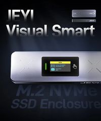 JEYI i9X Smart Display M.2 Dual Protocol NvMe SSD Enclosure USB 3.2 (ΣΦΡΑΓΙΣΜΕΝΟ)