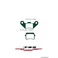 ΤΑΚΑΚΙ BRAKE PADS TBR609 ADLY Interceptor 300 Quad F