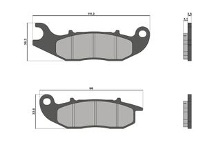 ΤΑΚΑΚΙΑ ΦΡΕΝΩΝ ΕΜΠΡΟΣ PIAGGIO LIBERTY 125/150 3V MEDLEY 125/150 16> HONDA PCX 125/150 6217435BB | MALOSSI