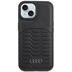 Audi Synthetic Leather Case with MagSafe for iPhone 15 Plus / 14 Plus - Black