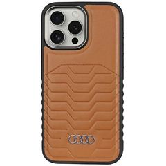 Audi Synthetic Leather case with MagSafe for iPhone 15 Pro Max - brown