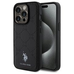 US Polo Assn. Case Yoke Pattern for iPhone 15 Pro - black