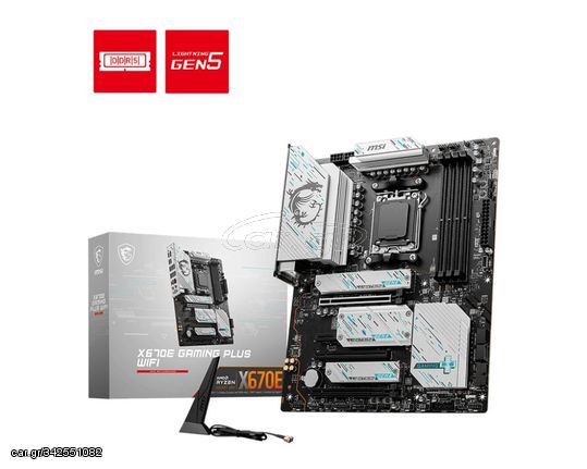 MSI X670E Gaming Plus Wifi Motherboard ATX με AMD AM5 Socket  (7E16-003R) - Πληρωμή και σε έως 9 δόσεις