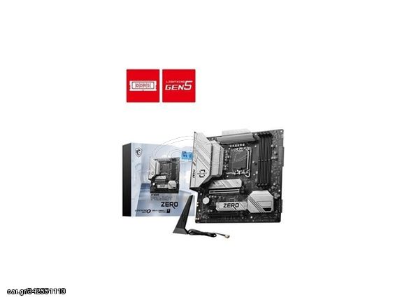 MSI B760M Project Zero Wi-Fi Motherboard Micro ATX με Intel 1700 Socket  (7E14-001R) - Πληρωμή και σε έως 9 δόσεις