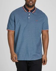 Jack & Jones Ανδρική Βαμβακερή Μπλούζα Polo "PAULOS" Μπλε Regular Fit (12143859) (100% Βαμβάκι)