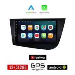 KIROSIWA SEAT LEON (2005-2011) Android οθόνη αυτοκίνητου 12GB + 512GB με GPS WI-FI (ηχοσύστημα αφής 9" ιντσών OEM Android Auto Apple Carplay Youtube Playstore MP3 USB Radio Bluetooth Mirrorlink εργοστ