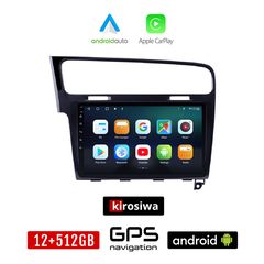 KIROSIWA VOLKSWAGEN VW GOLF 7 (μετά το 2013) Android οθόνη αυτοκίνητου 12GB + 512GB με GPS WI-FI (ηχοσύστημα αφής 10" ιντσών OEM Android Auto Apple Carplay Youtube Playstore MP3 USB Radio Bluetoo