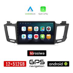 KIROSIWA TOYOTA RAV4 (2013 - 2019) Android οθόνη αυτοκίνητου 12GB + 512GB με GPS WI-FI (ηχοσύστημα αφής 10" ιντσών OEM Android Auto Apple Carplay RAV 4 Youtube Playstore MP3 USB Radio Bluetooth Mirror