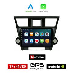 KIROSIWA TOYOTA HIGHLANDER 2008-2015 Android οθόνη αυτοκίνητου 12GB + 512GB με GPS WI-FI (ηχοσύστημα αφής 10" ιντσών OEM Android Auto Apple Carplay Youtube Playstore MP3 USB Radio Bluetooth Mirrorlink