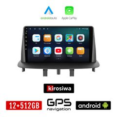 KIROSIWA RENAULT MEGANE 3 (2009-2014) Android οθόνη αυτοκίνητου 12GB + 512GB με GPS WI-FI (ηχοσύστημα αφής 9" ιντσών OEM Android Auto Apple Carplay Youtube Playstore MP3 USB Radio Bluetooth Mirrorlink