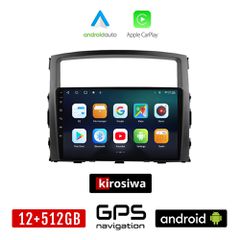 KIROSIWA MITSUBISHI PAJERO (2006 - 2013) Android οθόνη αυτοκίνητου 12GB + 512GB με GPS WI-FI (ηχοσύστημα αφής 9" ιντσών OEM Android Auto Apple Carplay Youtube Playstore MP3 USB Radio Bluetooth Mirrorl