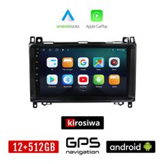 KIROSIWA MERCEDES A W169 (2004-2012) Android οθόνη αυτοκίνητου 12GB + 512GB με GPS WI-FI (ηχοσύστημα αφής 9" ιντσών OEM Android Auto Apple Carplay Youtube Playstore MP3 USB Bluetooth εργοστασιακή, 4x6