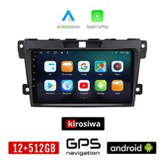 KIROSIWA MAZDA CX-7 (2006-2012) Android οθόνη αυτοκίνητου 12GB + 512GB με GPS WI-FI (ηχοσύστημα αφής 9" ιντσών OEM Android Auto Apple Carplay Youtube Playstore MP3 USB Radio Bluetooth Mirrorlink εργοσ