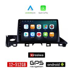 KIROSIWA MAZDA 6 (2017-2020) Android οθόνη αυτοκίνητου 12GB + 512GB με GPS WI-FI (ηχοσύστημα αφής 9" ιντσών OEM Android Auto Apple Carplay Youtube Playstore MP3 USB Radio Bluetooth Mirrorlink εργοστασ