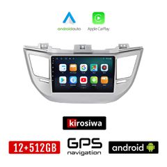 KIROSIWA HYUNDAI TUCSON 2015-2019 Android οθόνη αυτοκίνητου με GPS WI-FI 12GB + 512GB (ηχοσύστημα αφής 9" ιντσών OEM Android Auto Apple Carplay Youtube Playstore MP3 USB Radio Bluetooth Mirrorlink εργ
