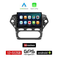 KIROSIWA FORD MONDEO (2010 - 2013) Android οθόνη αυτοκίνητου 12GB + 512GB με GPS WI-FI (ηχοσύστημα αφής 10" ιντσών OEM Android Auto Apple Carplay Youtube Playstore MP3 USB Radio Bluetooth Mirrorlink ε