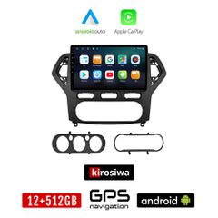 KIROSIWA FORD MONDEO (2007 - 2010) Android οθόνη αυτοκίνητου 12GB + 512GB με GPS WI-FI (ηχοσύστημα αφής 10" ιντσών OEM Android Auto Apple Carplay Youtube Playstore MP3 USB Radio Bluetooth Mirrorlink ε