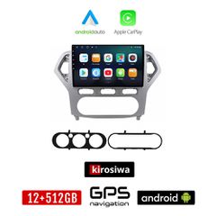 KIROSIWA FORD MONDEO (2007 - 2010) Android οθόνη αυτοκίνητου 12GB + 512GB με GPS WI-FI (ηχοσύστημα αφής 10" ιντσών OEM Android Auto Apple Carplay Youtube Playstore MP3 USB Radio Bluetooth Mirrorlink ε