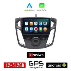 KIROSIWA FORD FOCUS 2011 - 2018 Android οθόνη αυτοκίνητου 12GB + 512GB με GPS WI-FI (ηχοσύστημα αφής 9" ιντσών OEM Android Auto Apple Carplay Youtube Playstore MP3 USB Radio Bluetooth Mirrorlink εργοσ