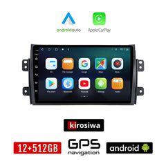 KIROSIWA FIAT SEDICI (μετά το 2005) Android οθόνη αυτοκίνητου 12GB + 512GB με GPS WI-FI (ηχοσύστημα αφής 9" ιντσών OEM Android Auto Apple Carplay Youtube Playstore MP3 USB Radio Bluetooth Mirrorlink ε