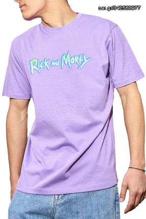 Alcott Oversize T-shirt Rick & Morty Lilac Ανδρικό - TS0237UOAY14-LC2