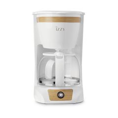 Izzy C108S Καφετιέρα Φίλτρου Wooden White 950W 224324 ΕΩΣ 12 ΔΟΣΕΙΣ