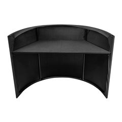 OMNITRONIC Curved Mobile Event Stand with Screen for Mobile Applications - OMNITRONIC