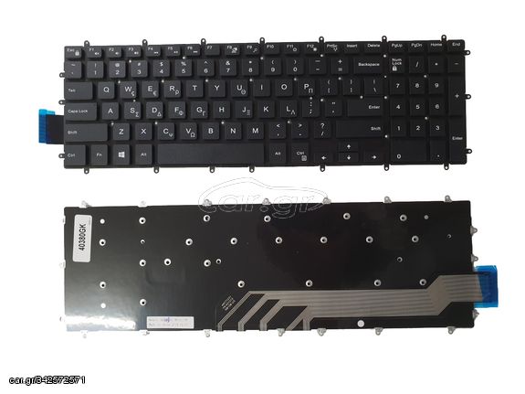 Πληκτρολόγιο Ελληνικό - Greek Laptop Keyboard για Dell Inspiron 3585 01DGFC 490.08507.010L PK131Q02A04 0KN4-0H5GR13 GR Black ( Κωδ.40380GR )