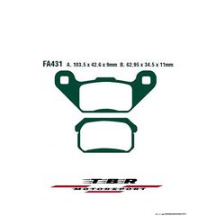 ΤΑΚΑΚΙ BRAKE PADS TBR604 ADLY Crossroad 220 Sentinal Quad R