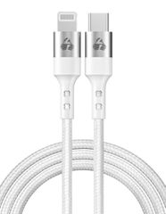 POWERTECH καλώδιο USB-C σε Lightning PTR-0127, PD 20W, copper, 1m, λευκό