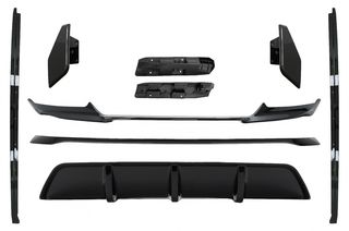 Aero Body Kit BMW X6 F16 LCI (2015-2019) M Technik Sport έτοιμα όλα μαύρα γυαλιστερά για τοποθέτηση 