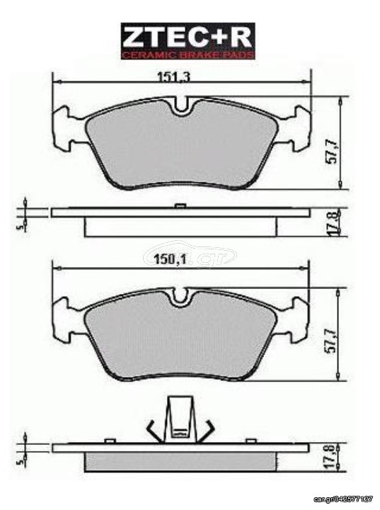 ZTEC+R CERAMIC Τακάκια BMW 3 (E36, E46) - Z3 - Z4 (E85, E86)