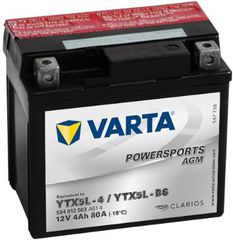 VARTA ΜΠΑΤΑΡIΕΣ MOTO AGM YTX5L-BS (4Ah/80A) 114x71x106