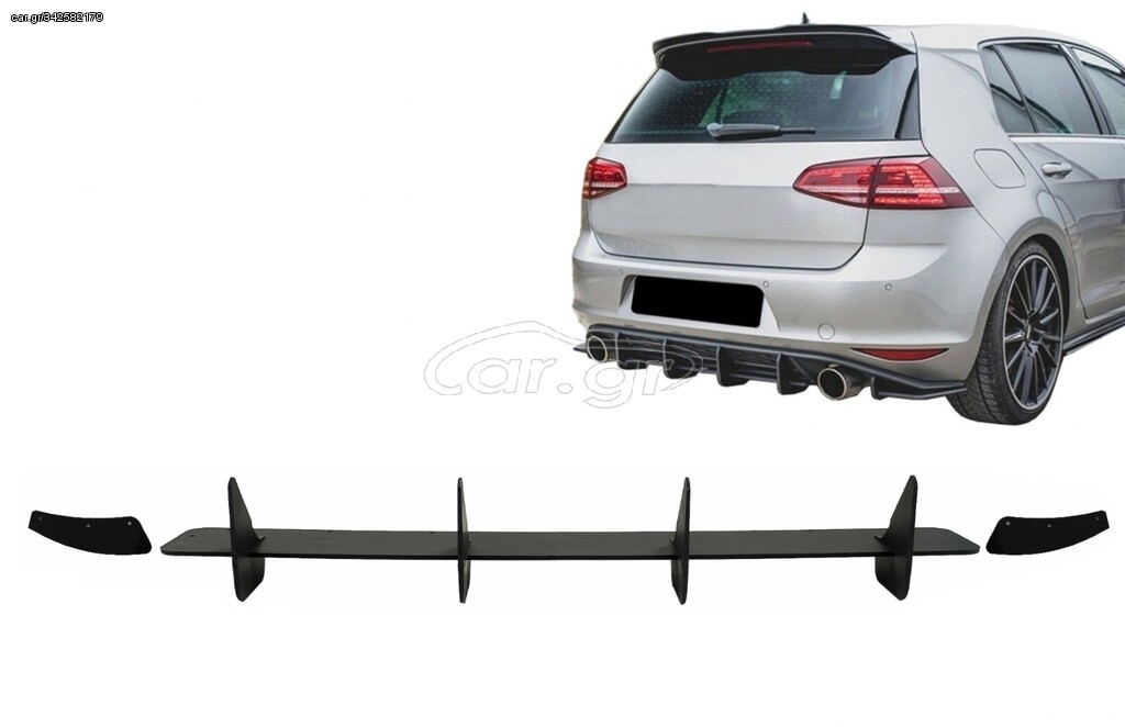 Diffuser Shark Πίσω Σποιλερ VW Golf 7 GTI 12-17