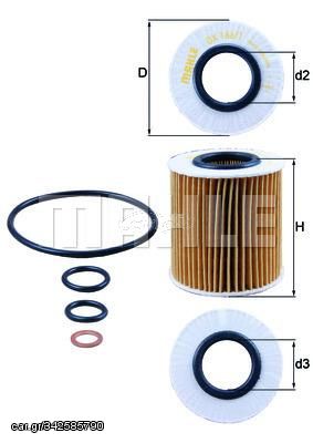 Φίλτρο λαδιού MAHLE OX1661D