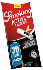 Smoking Φιλτράκια Slim 30 Ενεργού Ανθρακα Active - 6mm