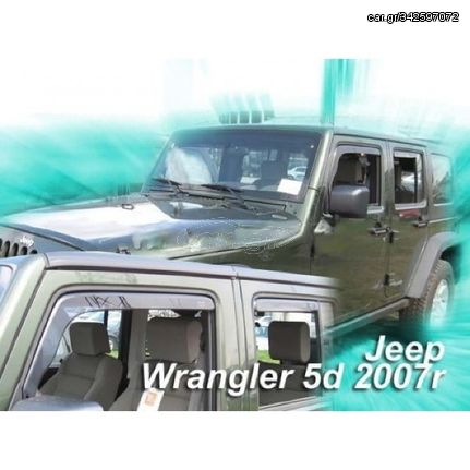 Jeep Wrangler (jk) 3d/5d 2007-2018 Φιμέ Ανεμοθραύστες Heko Σετ 2τμχ