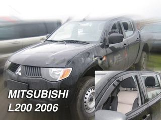 Mitsubishi L200 Double Cab 4d 2006-2016 Φιμέ Ανεμοθραύστες Heko Σετ 4τμχ για Μπρος-Πίσω Παράθυρα