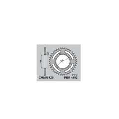Pbr Standard Steel Rear Sprocket 4402 - 420