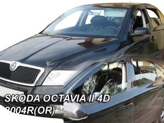 Skoda Octavia 5 4d 2004-2013 Φιμέ Ανεμοθραύστες Heko Σετ 4τμχ για Μπρος-Πίσω Παράθυρα
