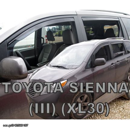 Toyota Sienna Iii Xl30 5d 2010+ Φιμέ Ανεμοθραύστες Heko Σετ 4τμχ για Μπρος-Πίσω Παράθυρα