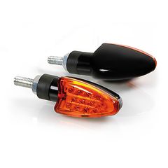 Lampa Φλας Μοτοσυκλέτας Arrow 12v Led (68 X 27 Mm) Μαύρο με Πορτοκαλί Τζαμάκι -2τχμ (tp)