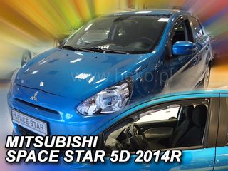 Mitsubishi Space Star 5d 2014+ Φιμέ Ανεμοθραύστες Heko Σετ 2τμχ (tp)