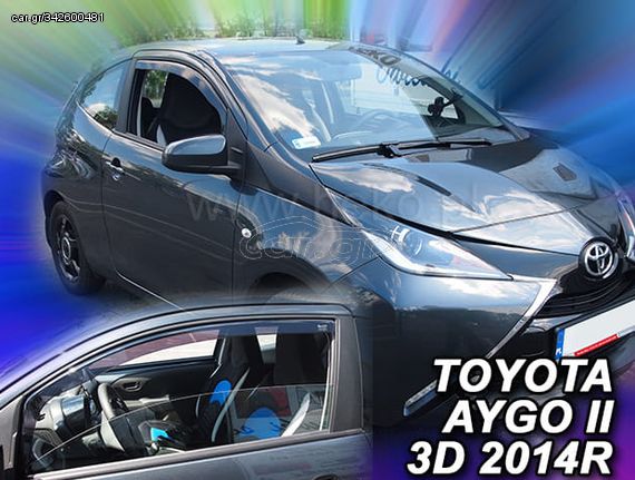 Toyota Aygo 3d 2014-2021 Φιμέ Ανεμοθραύστες Heko Σετ 2τμχ (tp)