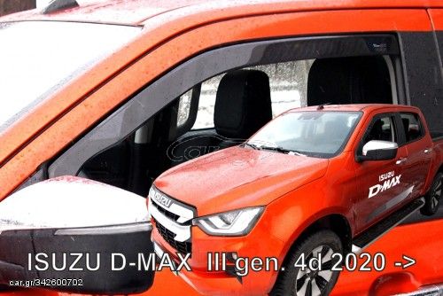 Isuzu D-max 4d 2020+ Φιμέ Ανεμοθραύστες Heko Σετ 2τμχ (tp)
