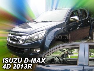 Isuzu D-max 2/4d 2012+ Φιμέ Ανεμοθραύστες Heko Σετ 2τμχ (tp)