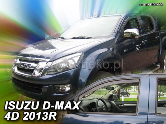 Isuzu D-max 2/4d 2012+ Φιμέ Ανεμοθραύστες Heko Σετ 2τμχ (tp)